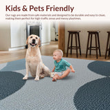 Ultra Soft Area Rug, Non Slip, Stain Resistant, Washable Area Rugs for Living Room, Bedroom, Modern Grey Farmhouse Bedroom Washable Area Rug(Gray)
