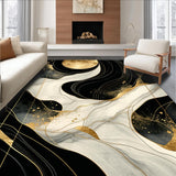 Elegant Monochrome Fluid Design(Black)