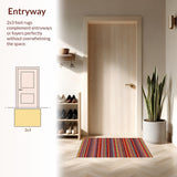 Ultra Soft Area Rug, Non Slip, Stain Resistant, Washable Area Rugs for Living Room, Bedroom, Warm Country Style Doorway Accent Jute Carpet(Red)