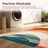 Ultra Soft Area Rug, Non Slip, Stain Resistant, Washable Area Rugs for Living Room, Bedroom, Rustic Earthy Tufted Aesthetic(Beige)