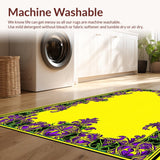 Ultra Soft Area Rug, Non Slip, Stain Resistant, Washable Area Rugs for Living Room, Bedroom, Festive Carnival Mask Aesthetic(Yellow)