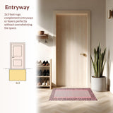 Ultra Soft Area Rug, Non Slip, Stain Resistant, Washable Area Rugs for Living Room, Bedroom, Trendy Pink Safari Inspired Design(Pink)
