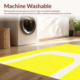 Ultra Soft Area Rug, Non Slip, Stain Resistant, Washable Area Rugs for Living Room, Bedroom, Contemporary Soft Shape Design(Yellow)
