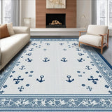 Ultra Soft Area Rug, Non Slip, Stain Resistant, Washable Area Rugs for Living Room, Bedroom, Trendy Denim Oceanic Vibes(Blue)