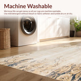 Beige Desert Bloom Distressed Floral Indoor Area(Beige)