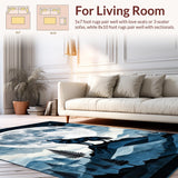 Artistic Gray Wolf Silhouette Design(Blue)