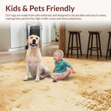 Ultra Soft Area Rug, Non Slip, Stain Resistant, Washable Area Rugs for Living Room, Bedroom, Fluffy Neutral Beige Bedroom Rug for Cozy Minimalist Decor(Beige)