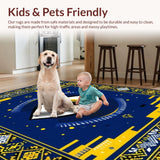 Colorful Distressed Geometric Motif(Blue)