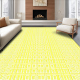 Ultra Soft Area Rug, Non Slip, Stain Resistant, Washable Area Rugs for Living Room, Bedroom, Rustic Ogee Style Craftsmanship(Yellow)