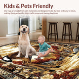 Ultra Soft Area Rug, Non Slip, Stain Resistant, Washable Area Rugs for Living Room, Bedroom, Vibrant Nature-Inspired Decor Piece(Brown)