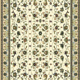 Ultra Soft Area Rug, Non Slip, Stain Resistant, Washable Area Rugs for Living Room, Bedroom, Vintage Floral Hallway with Beige and Green Tones(Beige)