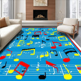 Ultra Soft Area Rug, Non Slip, Stain Resistant, Washable Area Rugs for Living Room, Bedroom, Colorful Harmonious Pattern Layout(Blue)
