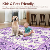 Ultra Soft Area Rug, Non Slip, Stain Resistant, Washable Area Rugs for Living Room, Bedroom, Lavender Galaxy Inspired Pattern(Purple)
