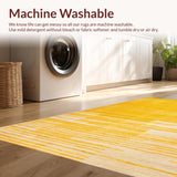 Ultra Soft Area Rug, Non Slip, Stain Resistant, Washable Area Rugs for Living Room, Bedroom, Refreshing Modern Solid Appeal(Yellow)