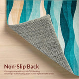 Beige Teal Beachfront Coastal Ocean Theme Indoor(Blue)