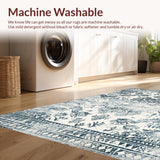Ultra Soft Area Rug, Non Slip, Stain Resistant, Washable Area Rugs for Living Room, Bedroom, Rustic Tribal Pattern Accent(Gray)