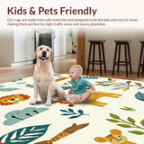 Ultra Soft Area Rug, Non Slip, Stain Resistant, Washable Area Rugs for Living Room, Bedroom, Delightful Animal-Themed Cozy Decor(Ivory)