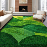 Ultra Soft Area Rug, Non Slip, Stain Resistant, Washable Area Rugs for Living Room, Bedroom, Lush Green Folk Art Inspiration(Green)