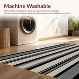 Ultra Soft Area Rug, Non Slip, Stain Resistant, Washable Area Rugs for Living Room, Bedroom, Sleek Modern Dual Color Scheme(Gray)