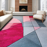 Ultra Soft Area Rug, Non Slip, Stain Resistant, Washable Area Rugs for Living Room, Bedroom, Non-Slip Entryway Rug Contemporary Pink Grey(Pink)