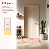 Ultra Soft Area Rug, Non Slip, Stain Resistant, Washable Area Rugs for Living Room, Bedroom, Elegant Soft Color Wave Design(Pink)