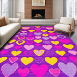 Ultra Soft Area Rug, Non Slip, Stain Resistant, Washable Area Rugs for Living Room, Bedroom, Charming Fun-Filled Aesthetic Design(Purple)