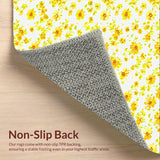 Ultra Soft Area Rug, Non Slip, Stain Resistant, Washable Area Rugs for Living Room, Bedroom, Cute Nature Inspired Bath Decor(Yellow)