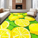 Ultra Soft Area Rug, Non Slip, Stain Resistant, Washable Area Rugs for Living Room, Bedroom, Joyful Kitchen Citrus Arrangement(Yellow)