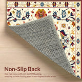 Mid Century Rainbow Oushak in Beige and Ivory(Ivory)