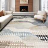 Ultra Soft Area Rug, Non Slip, Stain Resistant, Washable Area Rugs for Living Room, Bedroom, Chic Natural Fiber Design(Beige)