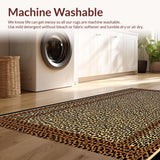 Ultra Soft Area Rug, Non Slip, Stain Resistant, Washable Area Rugs for Living Room, Bedroom, Rustic Safari Inspired Look(Beige)