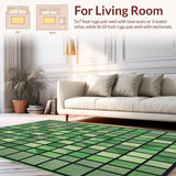 Ultra Soft Area Rug, Non Slip, Stain Resistant, Washable Area Rugs for Living Room, Bedroom, Rustic Eucalyptus Botanical Charm(Green)