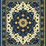 Ultra Soft Area Rug, Non Slip, Stain Resistant, Washable Area Rugs for Living Room, Bedroom, Elegant Area Featuring Detailed Design for Patio(White)