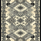 Traditional Handcrafted Runner With Tribal Diamond Motifs(Beige)