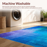 Ultra Soft Area Rug, Non Slip, Stain Resistant, Washable Area Rugs for Living Room, Bedroom, Colorful Gradient Splash Artwork(Blue)