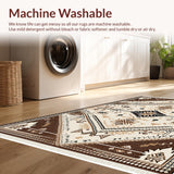 Ultra Soft Area Rug, Non Slip, Stain Resistant, Washable Area Rugs for Living Room, Bedroom, Boho Ivory Brown Living Room Shag Rug(Beige)