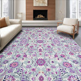 Ultra Soft Area Rug, Non Slip, Stain Resistant, Washable Area Rugs for Living Room, Bedroom, Whimsical Grey and Blue Palette(Gray)