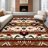 Ultra Soft Area Rug, Non Slip, Stain Resistant, Washable Area Rugs for Living Room, Bedroom, Native American Inspired Design(Brown)