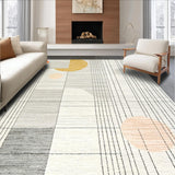 Ultra Soft Area Rug, Non Slip, Stain Resistant, Washable Area Rugs for Living Room, Bedroom, Sleek Modern Curved Texture(Gray)
