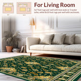 Ultra Soft Area Rug, Non Slip, Stain Resistant, Washable Area Rugs for Living Room, Bedroom, Geometric Spotted Neutral(Green)