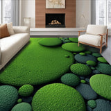Ultra Soft Area Rug, Non Slip, Stain Resistant, Washable Area Rugs for Living Room, Bedroom, Ultra-Soft Plush Living Room Earth Rug(Green)