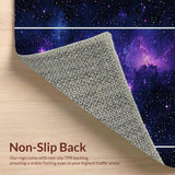 Ultra Soft Area Rug, Non Slip, Stain Resistant, Washable Area Rugs for Living Room, Bedroom, Serene Deep Space Gradient Design(Purple)