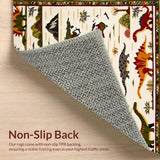 Beige with Fun Dinosaur Motifs and Colorful Global Map(Beige)