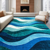 Elegant Curved Seascape Imagery(Blue)