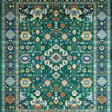 Ultra Soft Area Rug, Non Slip, Stain Resistant, Washable Area Rugs for Living Room, Bedroom, Eclectic Abstract Floral Arrangement(Blue)