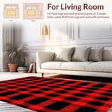 Festive Red and Black Geometric Style(Red)