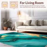 Artful Gold Accented Teal Splash(Green)