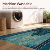 Elegant Low Pile Textured Style(Blue)