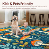 Trendy Retro Mushroom Illustration(Blue)