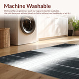 Ultra Soft Area Rug, Non Slip, Stain Resistant, Washable Area Rugs for Living Room, Bedroom, Striking Dark and Light Contrast(Black)